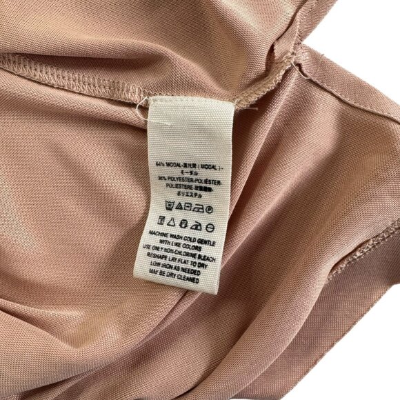 Free People Blush Pink Cold Shoulder Flow Top Size M - Picture 7 of 10